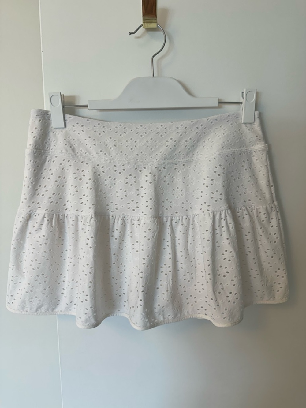 Lilly Pulitzer Luxletic White Eyelet Tiered Skort